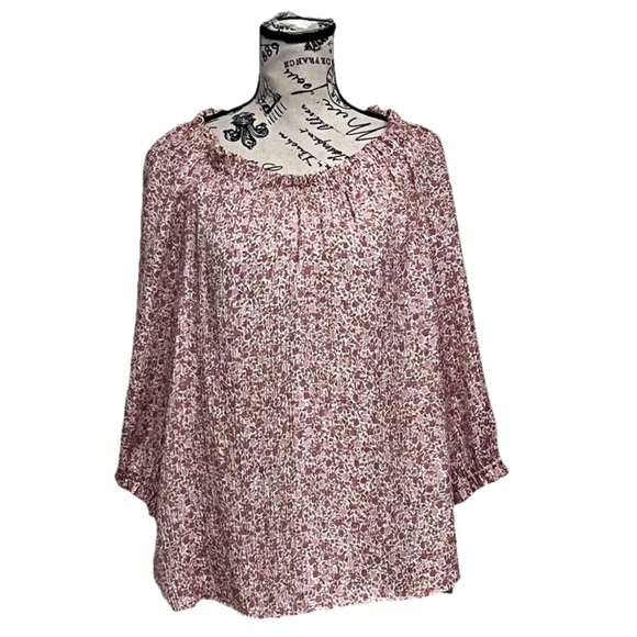 Wonderly Women's Blouse Tunic 2X Floral Cottegecore Fairy Forest Preppy Peasent - Picture 1 of 8